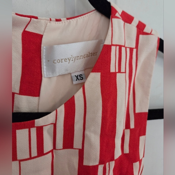 Anthropologie Corey Lynn Calter Cutout Orange And Cream Jumpsuit - Picture 6 of 12